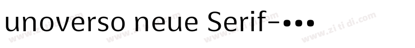 unoverso neue Serif字体转换